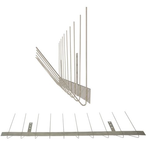 1 Meter (2 x 0,5m) Taubenspikes Dachrinne 2-reihig V2A-Standard -  hochwertige Lösung für Vogelabwehr