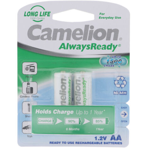 CAMELION NiMH-Mignon-Akku AlwaysReady, 800 mAh 2 Stück (1/5)