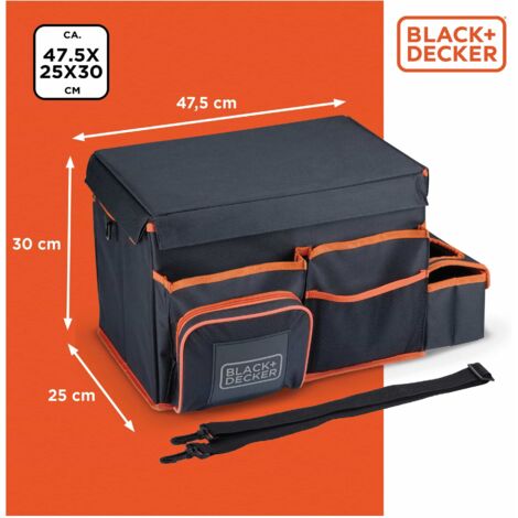BLACK & DECKER Auto-Organizer, Tasche mit Fächern, 47,5x25x30 cm