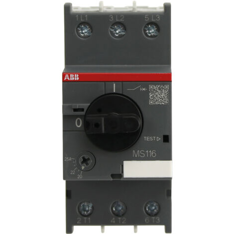 ABB MS116-25 Motorschutzschalter – 25A, Thermisch-magnetisch, Mit Phasenausfallerkennung – Für Industrie