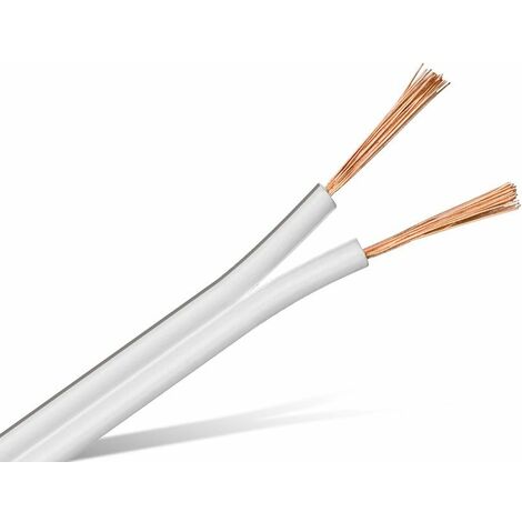 MANAX Lautsprecherkabel Weiß 2x1,5mm² 30m - CCA Leiter