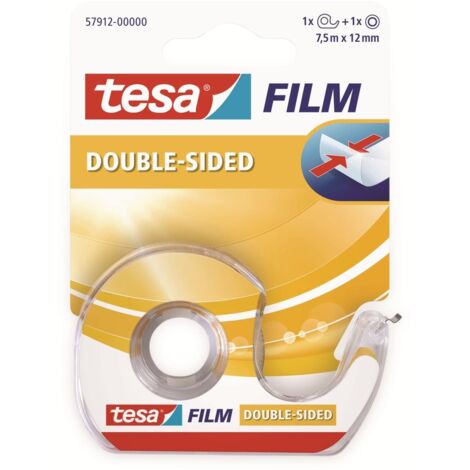 TESA film® doppelseitig, 1 Rolle + Abroller, 7,5m:12mm, 57912-00000-02 (1/5)