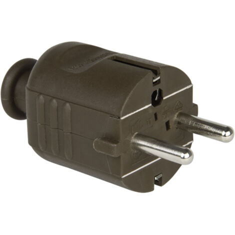 PCE Schutzkontaktstecker PP 2SL, braun