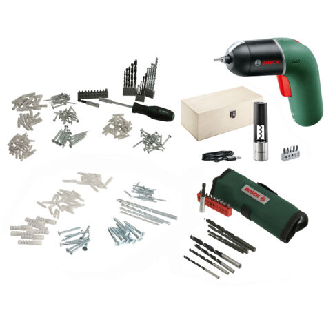 BOSCH Akkuschrauber-Set, IXO VI Vino Set & Werkzeugset 282-teilig