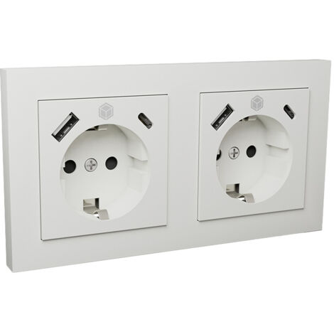 ICY BOX Unterputz Steckdosenset IB-MPS4200W-PD
