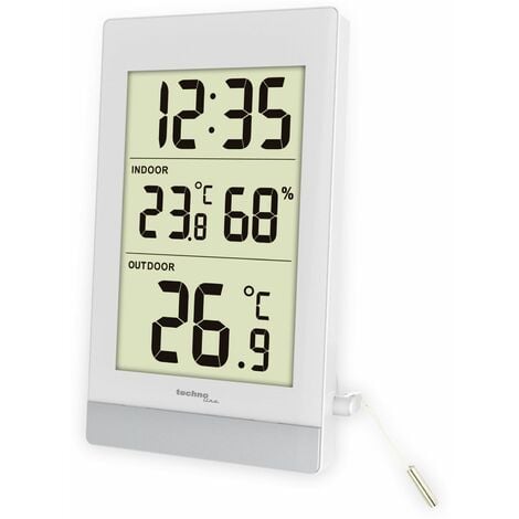 TECHNOLINE Innen-/Außenthermometer WS7039, weiß/silber