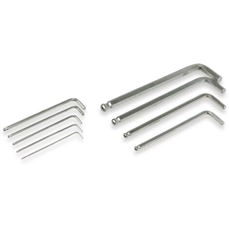 SEMIMO Innensechskantschlüssel-Set 9-teilig – Metrisch 1,5–10 Mm, Kugelkopf, Chrom-Vanadium