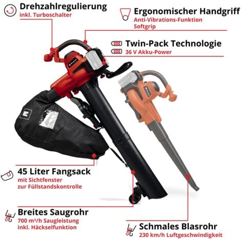 EINHELL Akku-Laubsauger GE-CL 36/230 Li E Solo