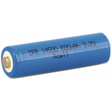 XCELL Mignon-Solar Akku IFR14500 AA, 3,2 V-, 600 mAh, LiFePO4