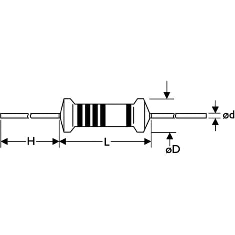 YAGEO Metallschicht-Widerstand, 0,6 W, 22 Ω, 1 %