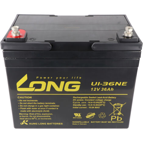 KUNG LONG Blei-Akkumulator U1-36NE, 12 V-/36 Ah, zyklenfest (1/5)