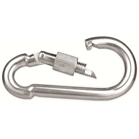 4 Stück Karabinerhaken Alu - Schraubverschluss Mit Schlüsselring