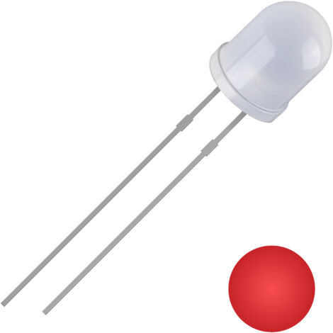 QUADRIOS LED, 5 mm, 2,54 mm, rot (1/2)