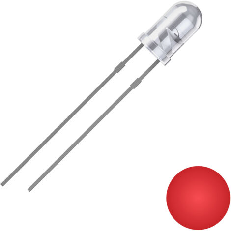 QUADRIOS LED, 3 mm, Rot, 2,54 mm (1/2)