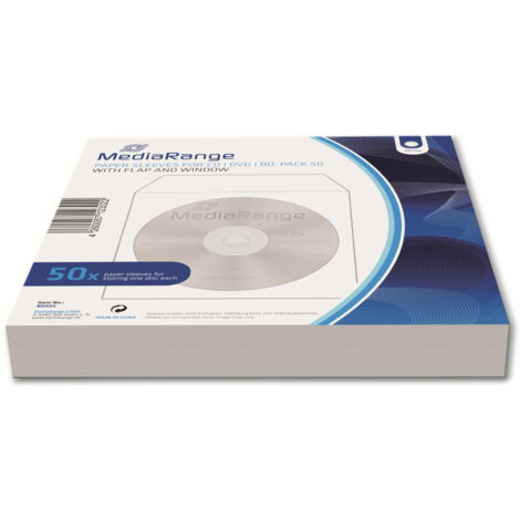 MEDIARANGE CD-Papiertaschen, 50er Pack