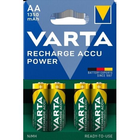 VARTA Akku NiMH, Mignon, AA, HR06, 1.2V/1350mAh, Accu Power, Pre-charged, 4er Pack (1/3)