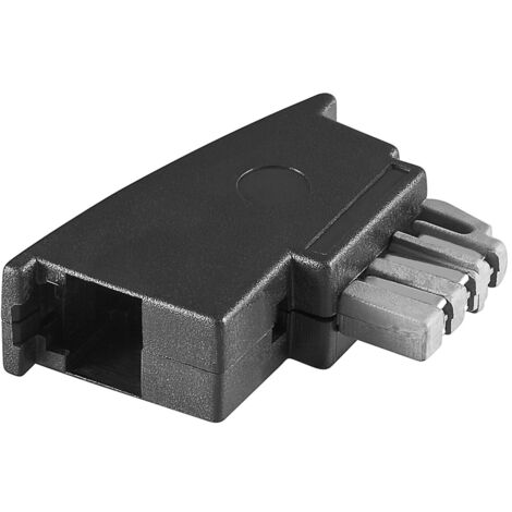 GOOBAY TAE/N Telefon-Adapterstecker, 6P4C, schwarz (1/4)