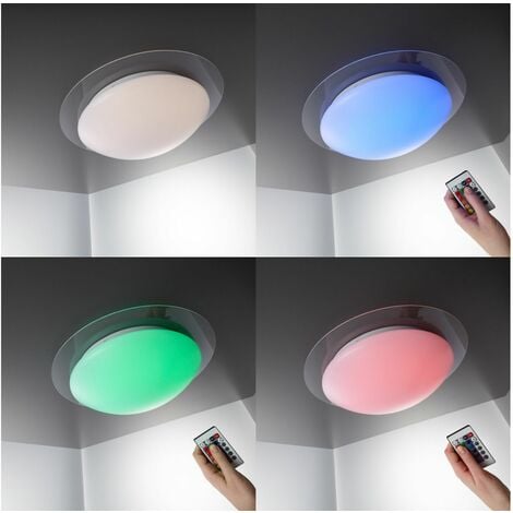 B.K.Licht I LED Deckenleuchte Ø36cm I Deckenlampe I Dimmbar I RGB  Farbwechsel I 16 bunte