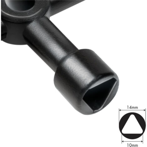 Pro-Lift 4-Wege-Kreuzschlüssel W-9010P – Rostfreier SAE Radmutternschlüssel Für Einfachen Reifenwechsel