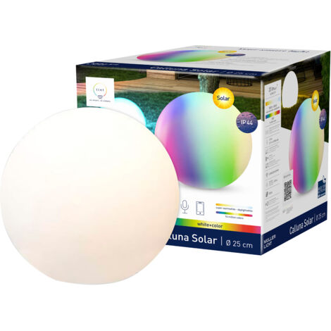 TINT Müller-Licht Solar LED-Gartenleuchte Calluna, Ø 25 cm, RGB+W (1/5)