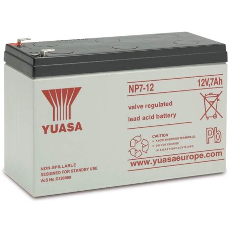 YUASA Blei-Akkumulator NP7-12, 12 V-/7 Ah