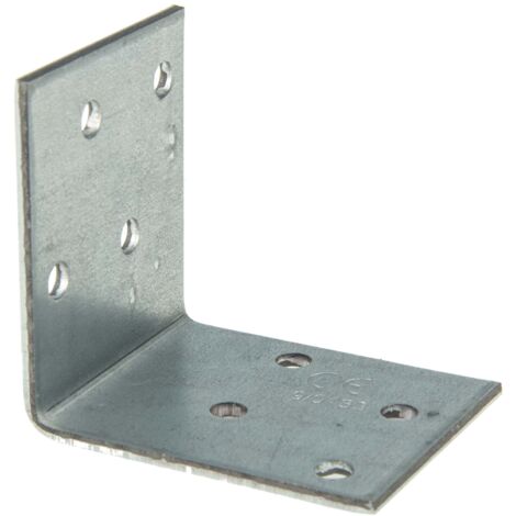 MASTERPROOF PROFESSIONAL Lochplattenwinkel Winkelverbinder 50 mm x 50 mm x 40 mm x 2,0 mm, feuerverzinkt