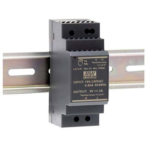 Mean Well INDUSTRIE-NETZTEIL - 1 AUSGANG - HUTSCHIENENMONTAGE - 30 W - 24 V - 1.5 A
