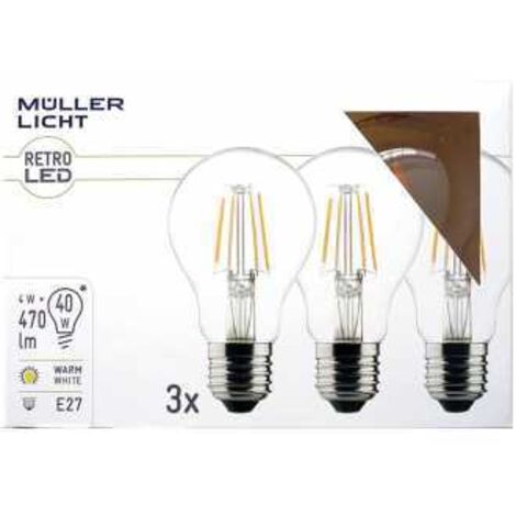 Muller-Licht LED-Filamentlampe Weiß 4W 2700K (1/3)