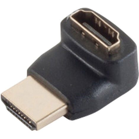 S-IMPULS HDMI-Adapter, 90° gewinkelt, schwarz, vergoldete Kontakte
