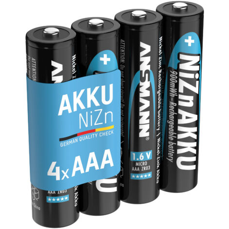 Ansmann HR03 Micro (AAA)-Akku NiZn 550 mAh 1.6 V 4 St. (1/5)