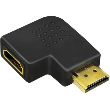 HDMI-Adapter, 90° gewinkelt, flach, schwarz, vergoldete Kontakte (1/2)