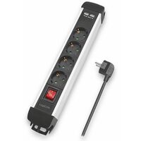 LogiLink Steckdosenleiste 3fach Schalter 2 USB Port weiß Zuleitung 1,5m