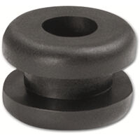 HELLERMANNTYTON Durchführungstülle, 633-02020, Schwarz, PVC, ∅ 4 mm, 1 Stück