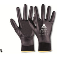 HASE SAFETY GLOVES Arbeitshandschuhe, Multiflex, Nylon, PU Vollbeschichtung,Gr.7, schwarz