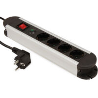MCPOWER Steckdosenleiste SL-04, 4-fach, Schalter, 1,4 m Zuleitung, ÜS