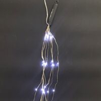 LED-Lichterkette Vorhang, Silberdraht, 100 LEDs, bunt, 230V, Innen/Außen