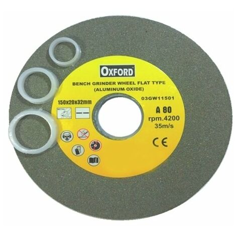 Disco/Mola/Pietra abrasiva grana 80 per smerigliatrice da banco 150mm