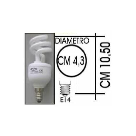 LAMPADINA FARETTO A RISPARMIO ENERGETICO 11 WATT (55WATT) E14 LUCE FREDDA  6400K