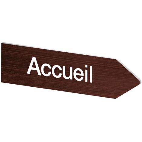 Plaque Signalétique Flèche Directionnelle Personnalisable - Alu Brossé 20x6 Cm, Gravure Laser, Adhésif 3M - 2