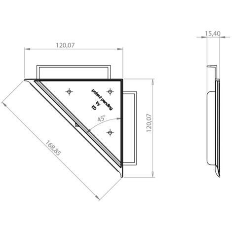 Entretoise invisible d'angle