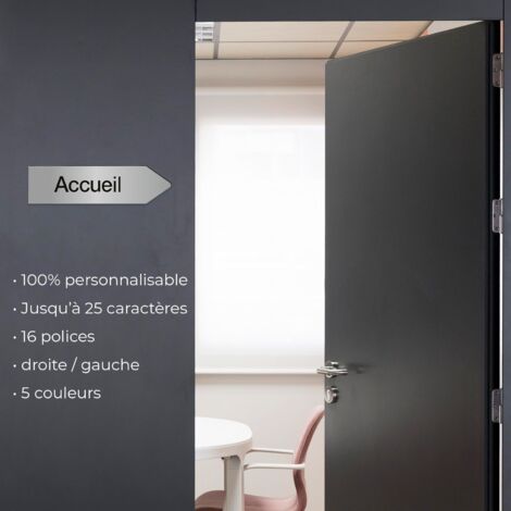 Panneau Flèche Directionnelle Droite Personnalisable - Couleur Bleu