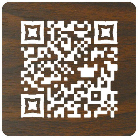 PLAQUE DE TABLE QR Code RONDE OR BROSSÉ GRAVURE NOIRE