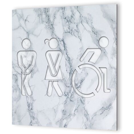Lot De 2 Plaques De Toilette Rondes H/F - Diamètre 16 Cm - Marque Antic Line - Neuf