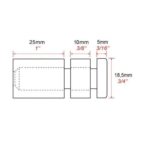 Entretoison Pour Phare Vélo Busch + Müller Réf. 317 - Fixation Par Vis, Couleur Rouge