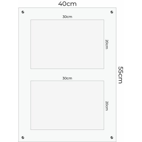 Support en plexi transparent pour 2 plaques professionnelles 20 x 30 cm  paysage