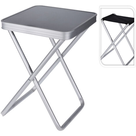 2in1 Campingtisch / Stuhl klappbar Alu 40x40x47cm-X35290120