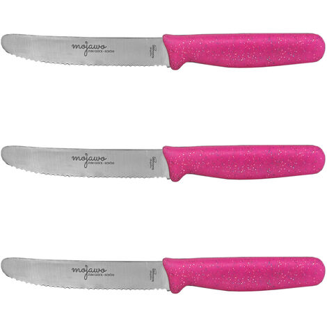 3 Stück Frühstücksmesser Bio Solingen -MMO0004-Pink-3er