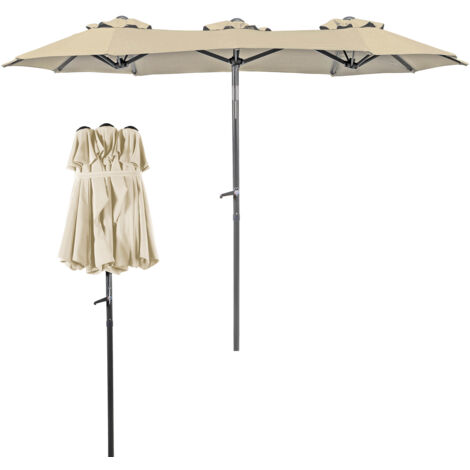 Doppelter Sonnenschirm 300x150x220cm-MMC2077-beige