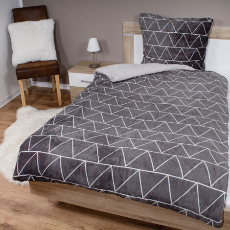 4tlg Cashmere Like Bettwäsche Oslo 135x200cm-M702562-Anthrazit-4tlg