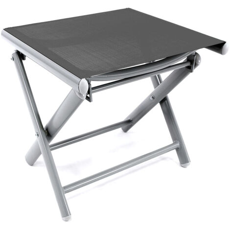 Alu Fußhocker klappbar Anthrazit/Schwarz-MMC5001DG